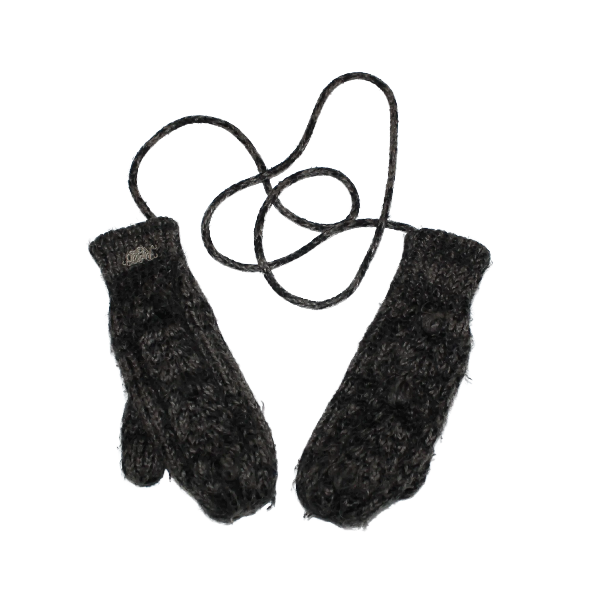 Fleece Lined Knitted String Mittens