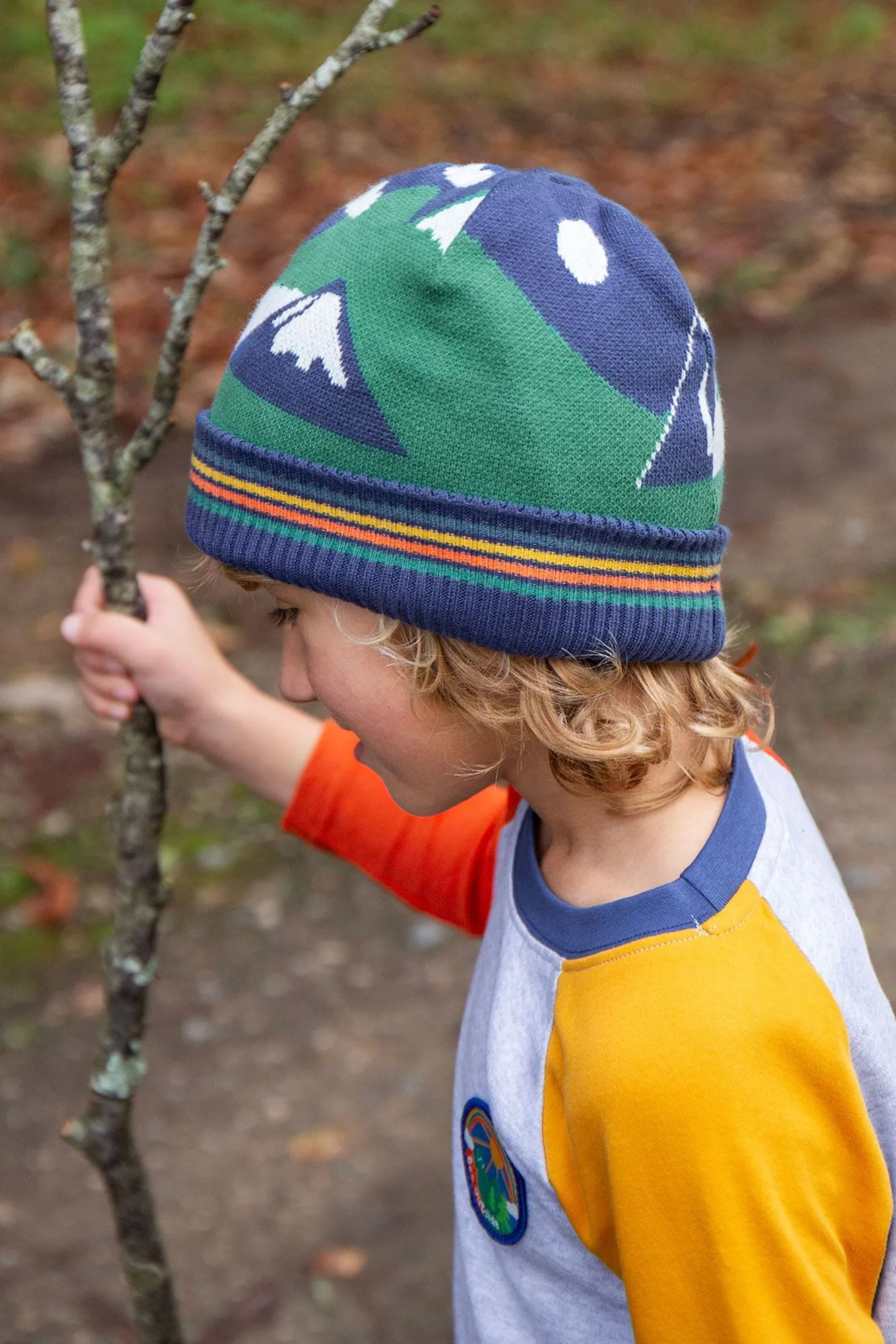 Frugi Voyager Reversible Hat 500006A4nvym Mountains