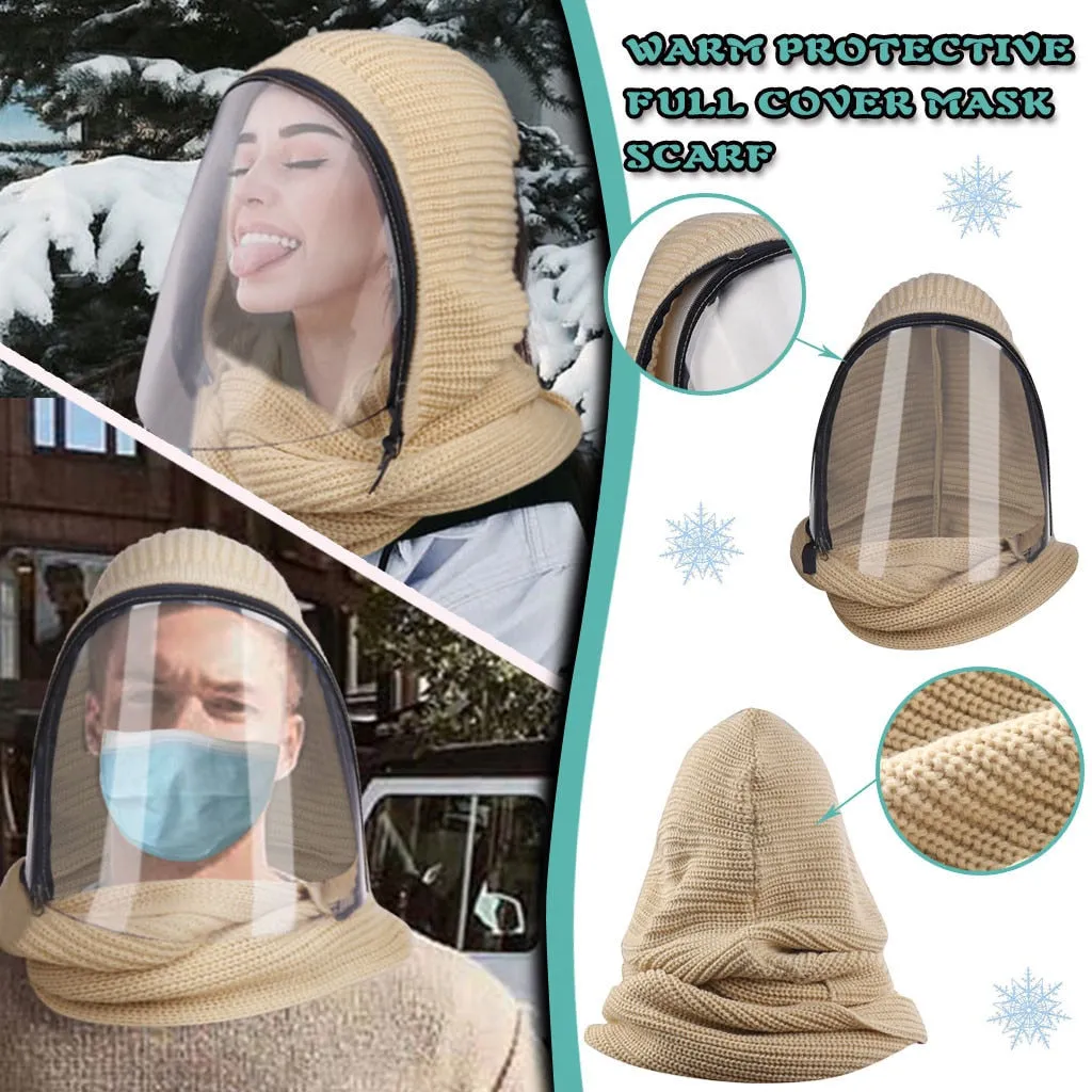 Full Face Mask Outdoor Sports Headwear Scarves Transparent Hooded Hat
