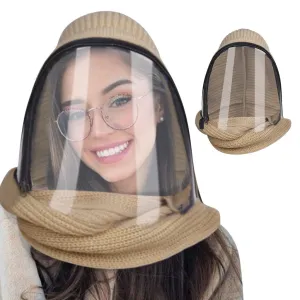 Full Face Mask Outdoor Sports Headwear Scarves Transparent Hooded Hat