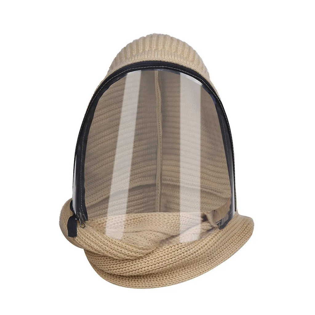 Full Face Mask Outdoor Sports Headwear Scarves Transparent Hooded Hat
