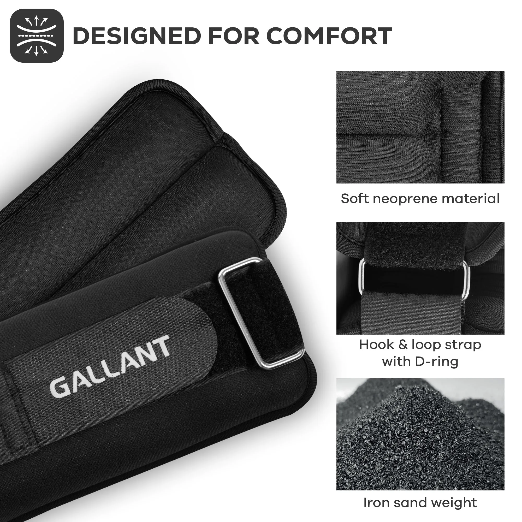 Gallant Ankle Weights For Women Men - Wrist Weights Set - Wrist and Ankle Weights