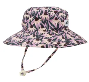Garden Coneflower Organic Cotton Wide Brim Sunbaby Hat