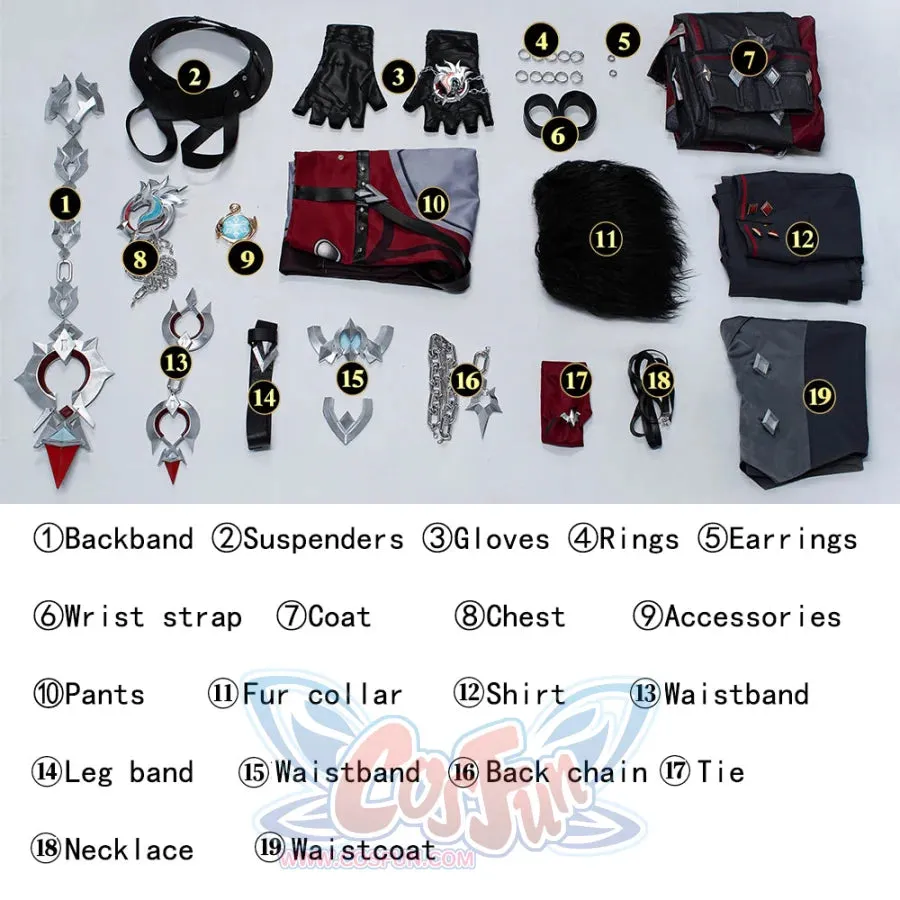 Genshin Impact Wriothesley Cosplay Costume C08608  AA