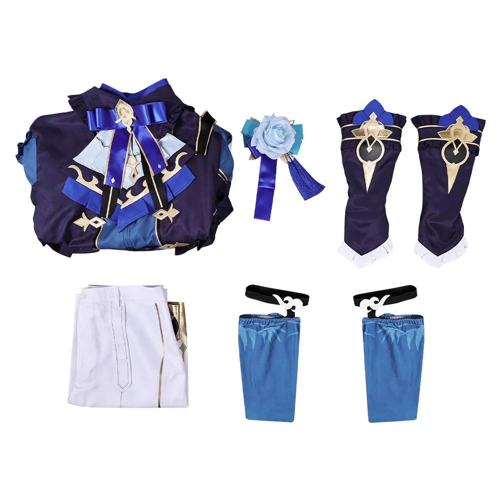 Genshin Impact Xingqiu Lantern Rite New Outfit Blue Suit Cosplay Costume Outfits Halloween Carnival Suit