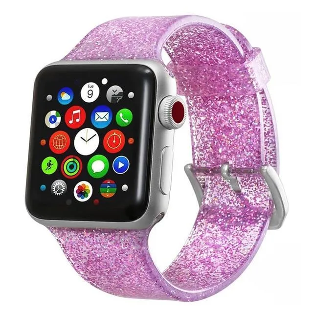 Glitter Silicone Watch Band