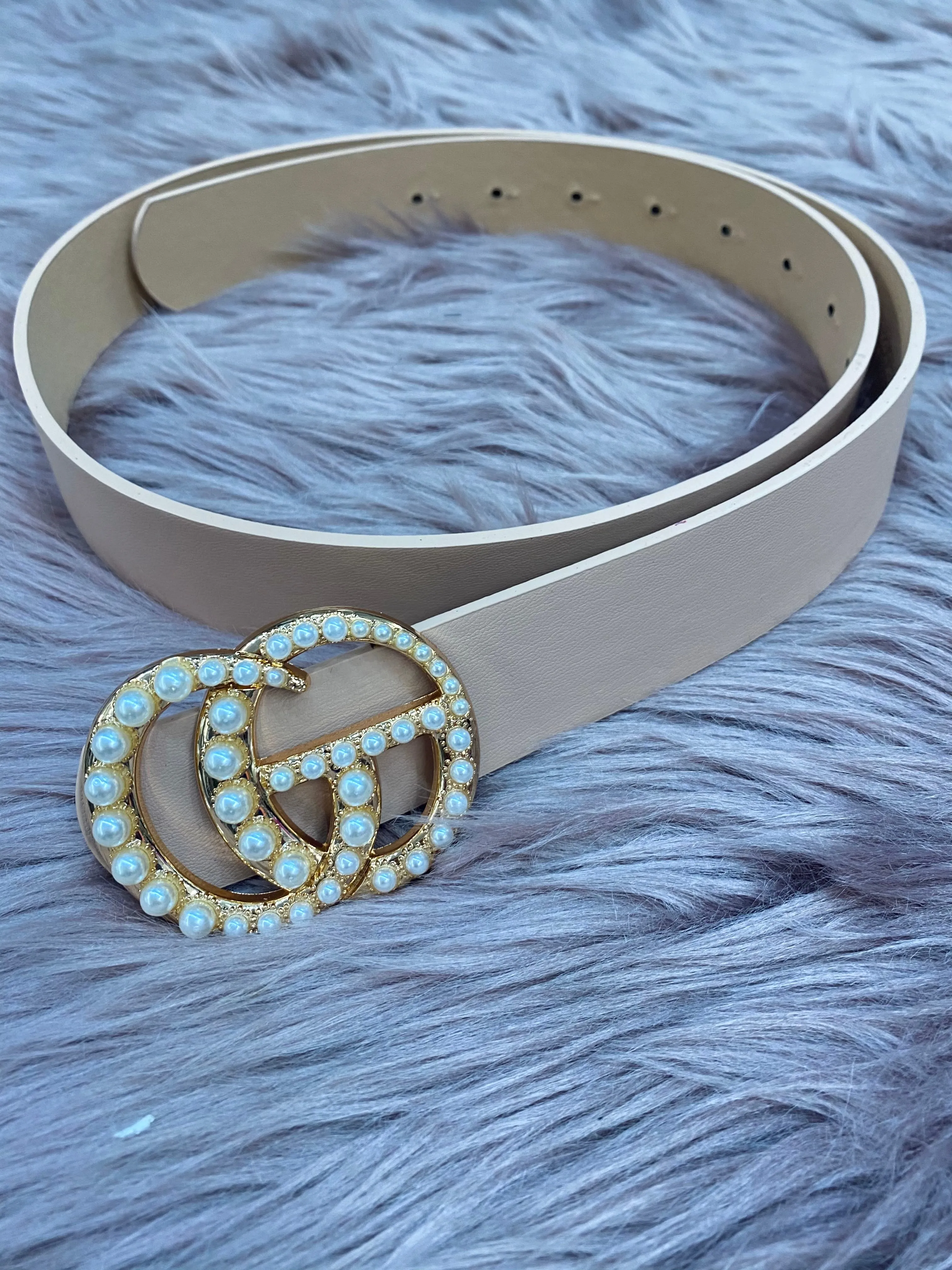 GO Inspired Belt: Pearl Buckle