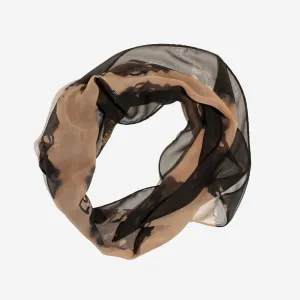 Golden Stripe Chiffon Scarf