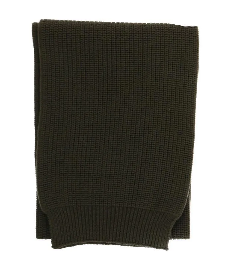 Green Wool Knitted Scarf