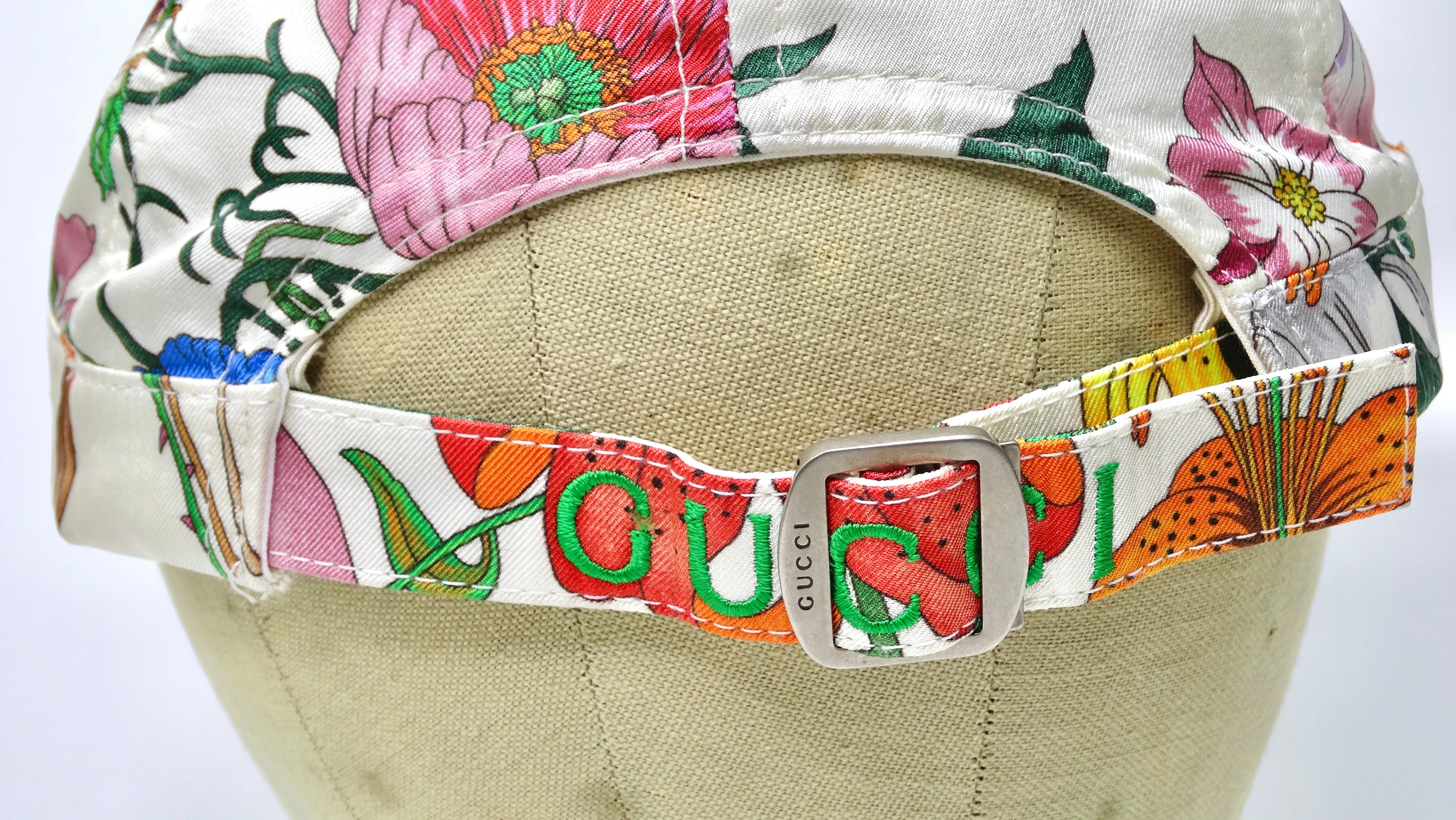 Gucci Floral Print Vinyl Brim Hat