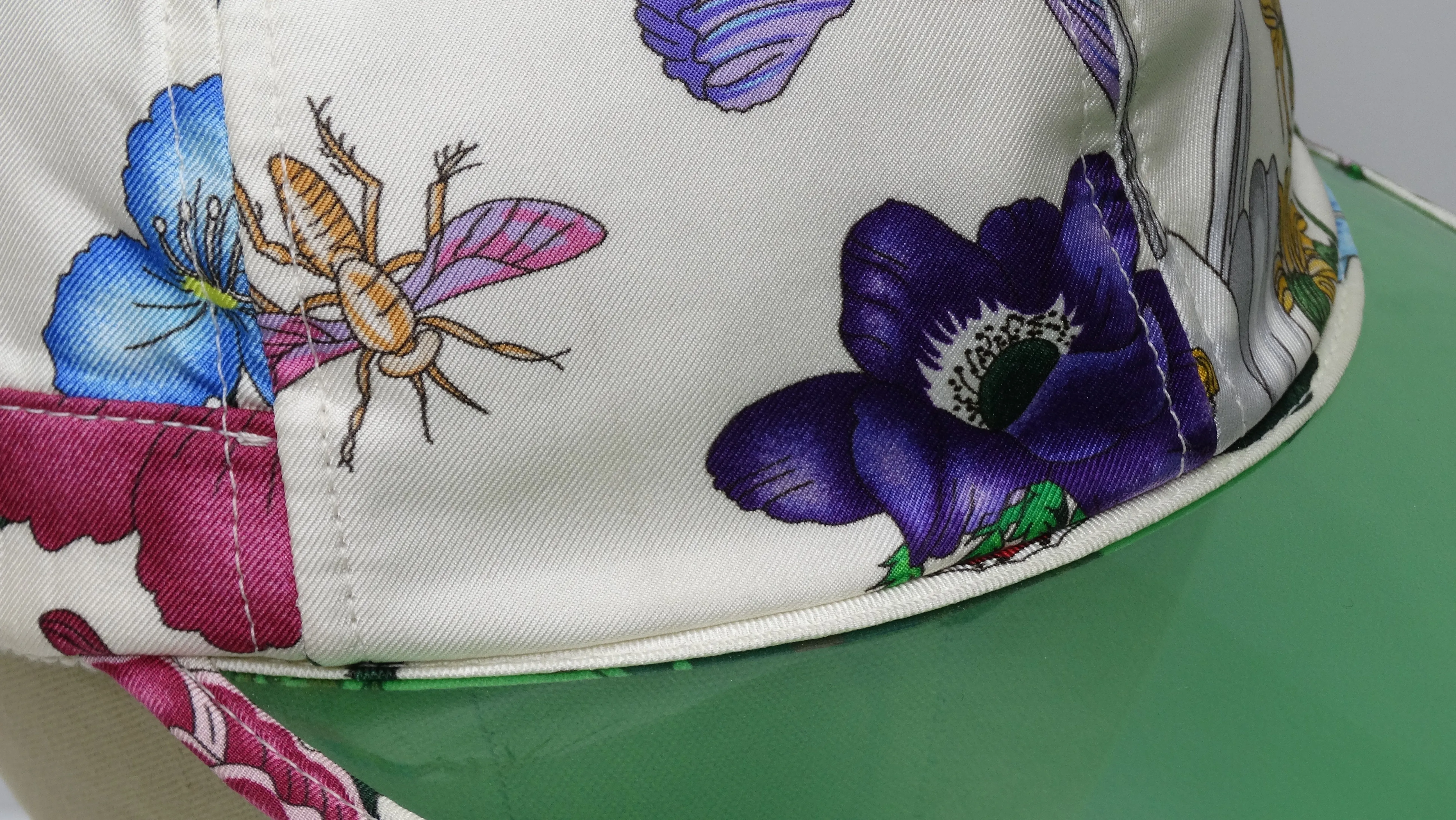 Gucci Floral Print Vinyl Brim Hat