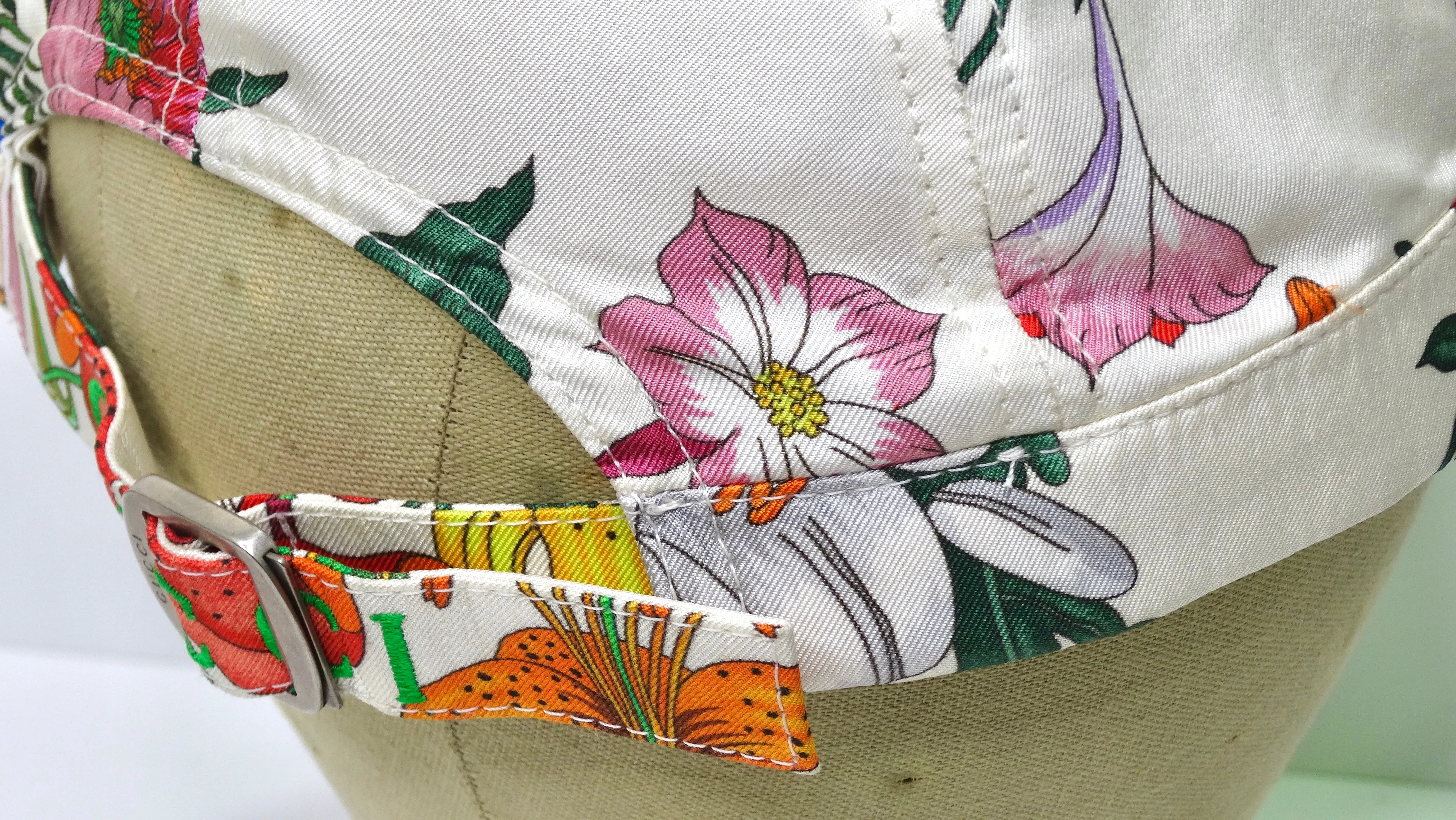 Gucci Floral Print Vinyl Brim Hat