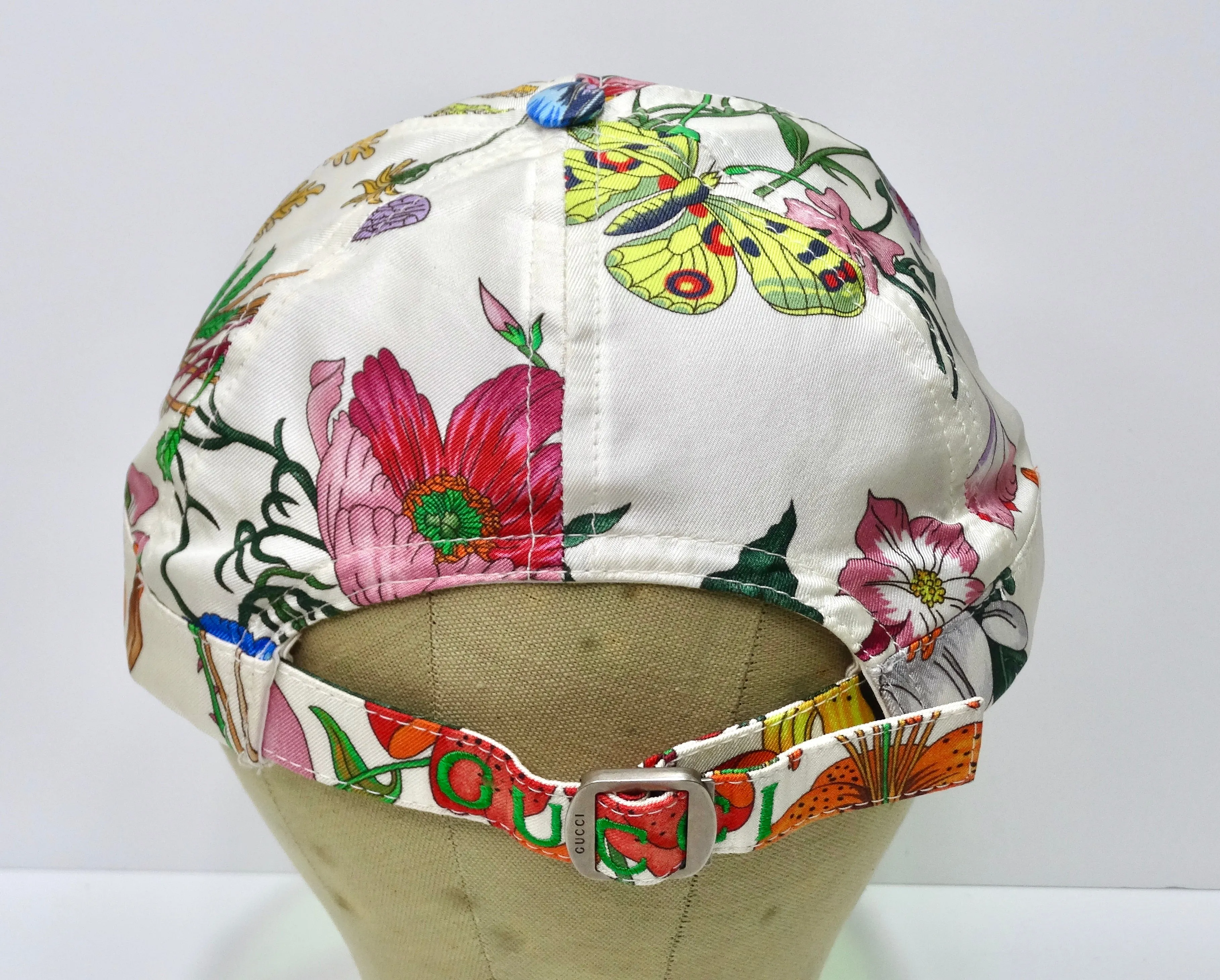 Gucci Floral Print Vinyl Brim Hat
