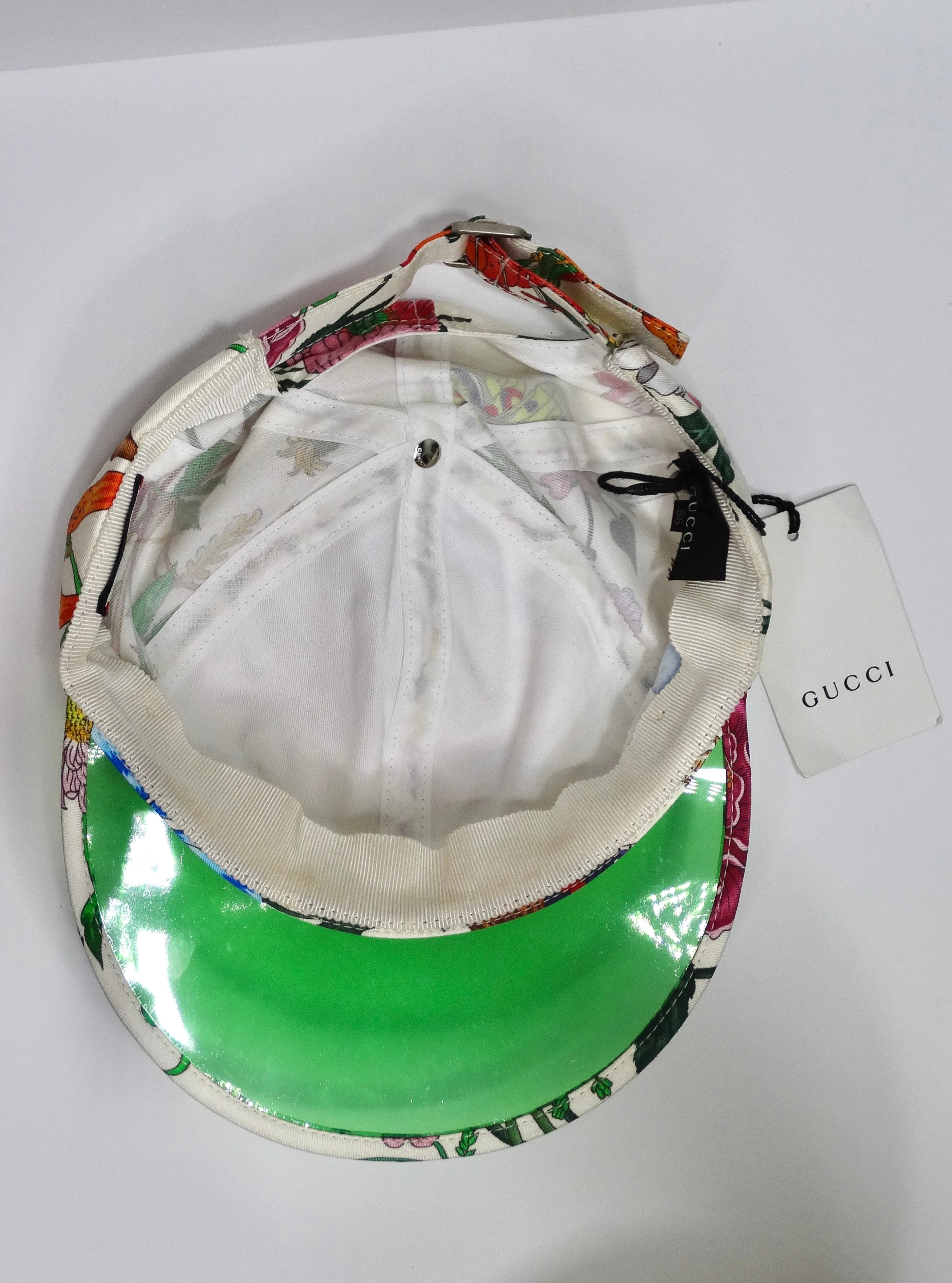 Gucci Floral Print Vinyl Brim Hat