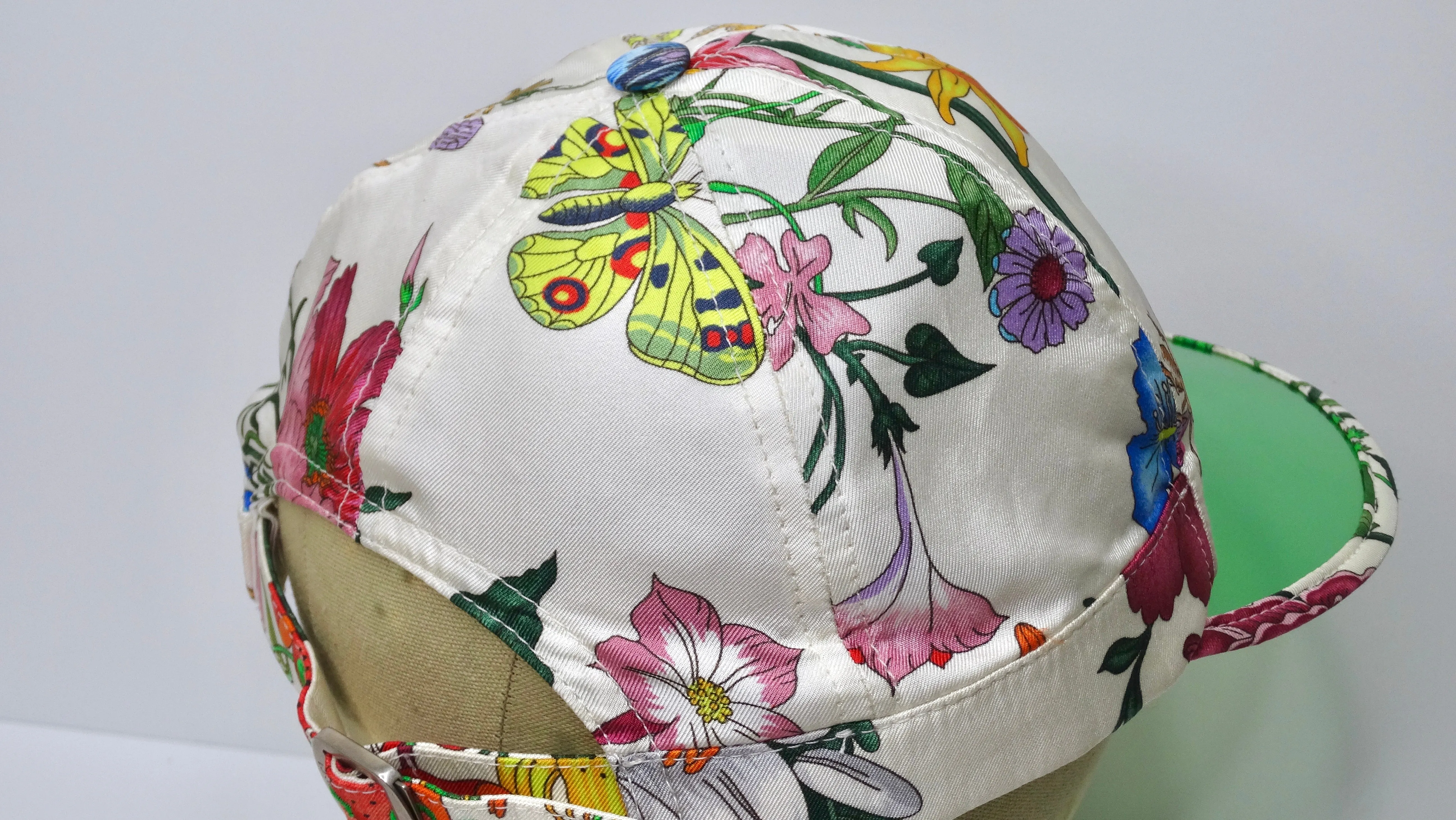 Gucci Floral Print Vinyl Brim Hat