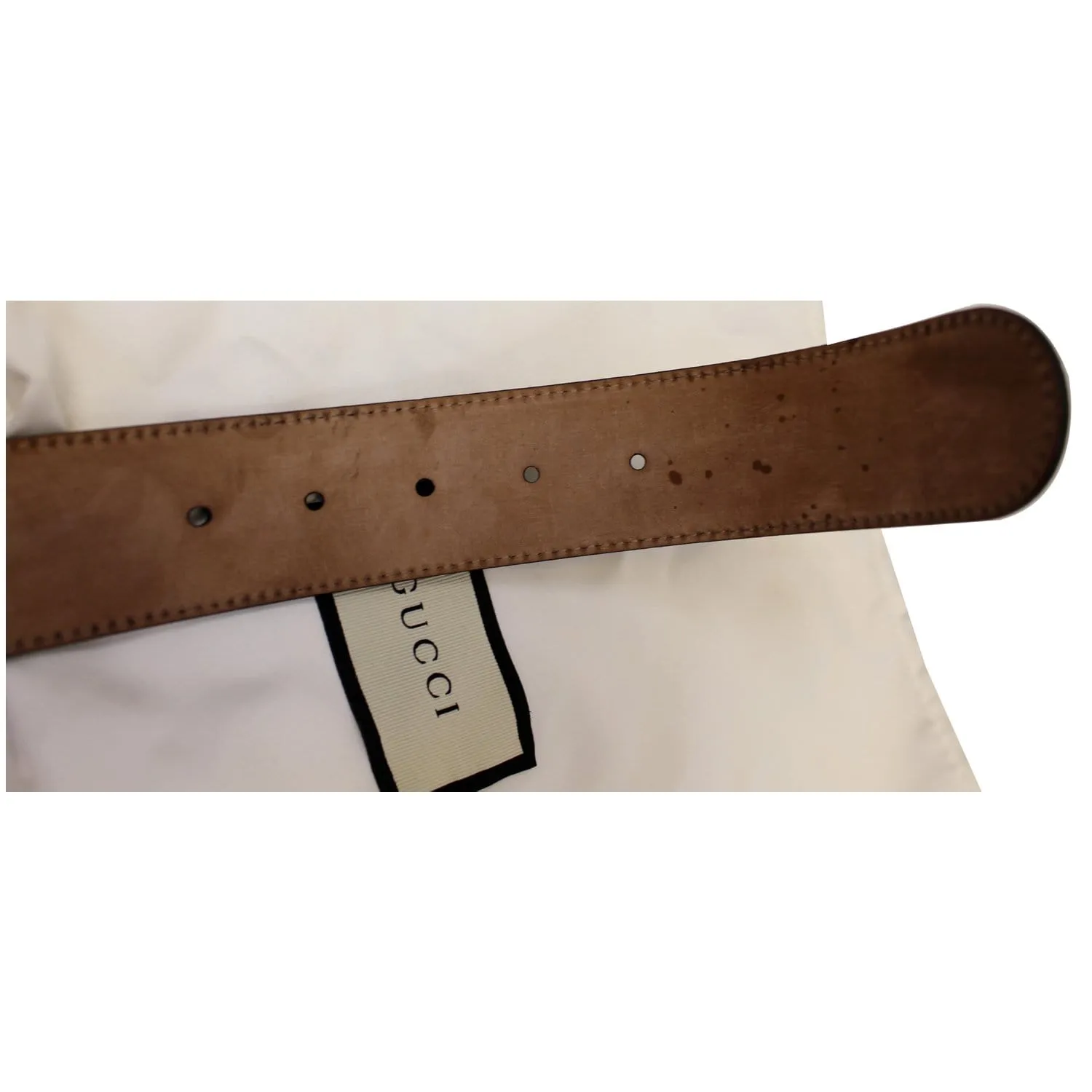 GUCCI GG Supreme GG Buckle Belt Beige 411924