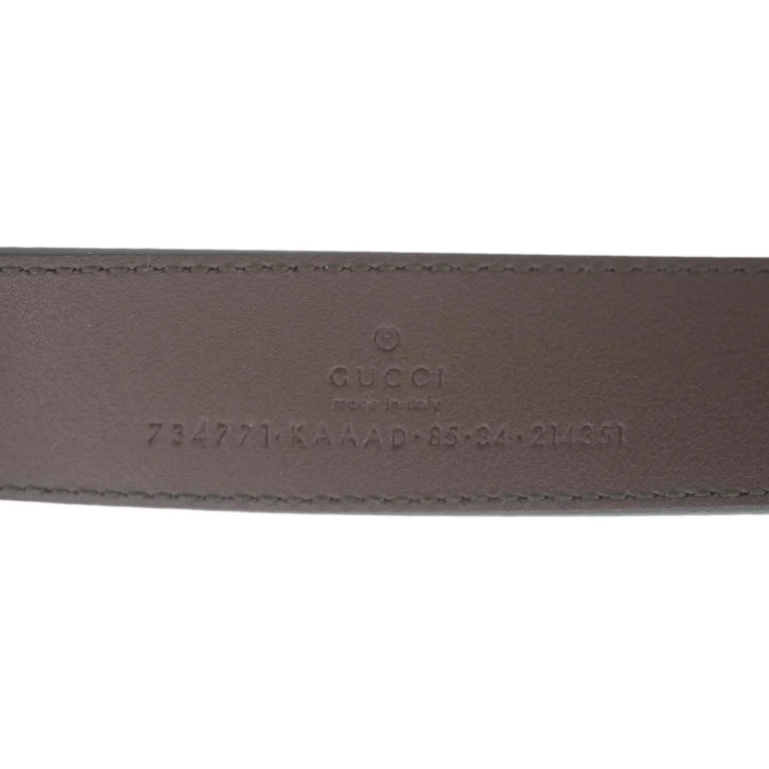 GUCCI Interlocking Buckle GG Supreme Canvas Belt Beige 734771 Size 85/34