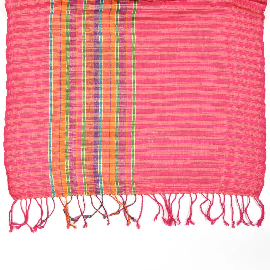 Hand Woven Windowpane Wrap | Tulip Garden