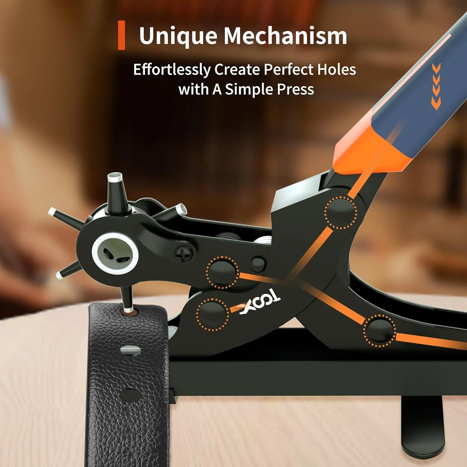 Heavy Revolving Leather Punch Plier Kit Multi Hole Sizes