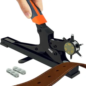 Heavy Revolving Leather Punch Plier Kit Multi Hole Sizes