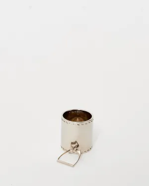 Hermès Silver Stirrup Scarf Ring