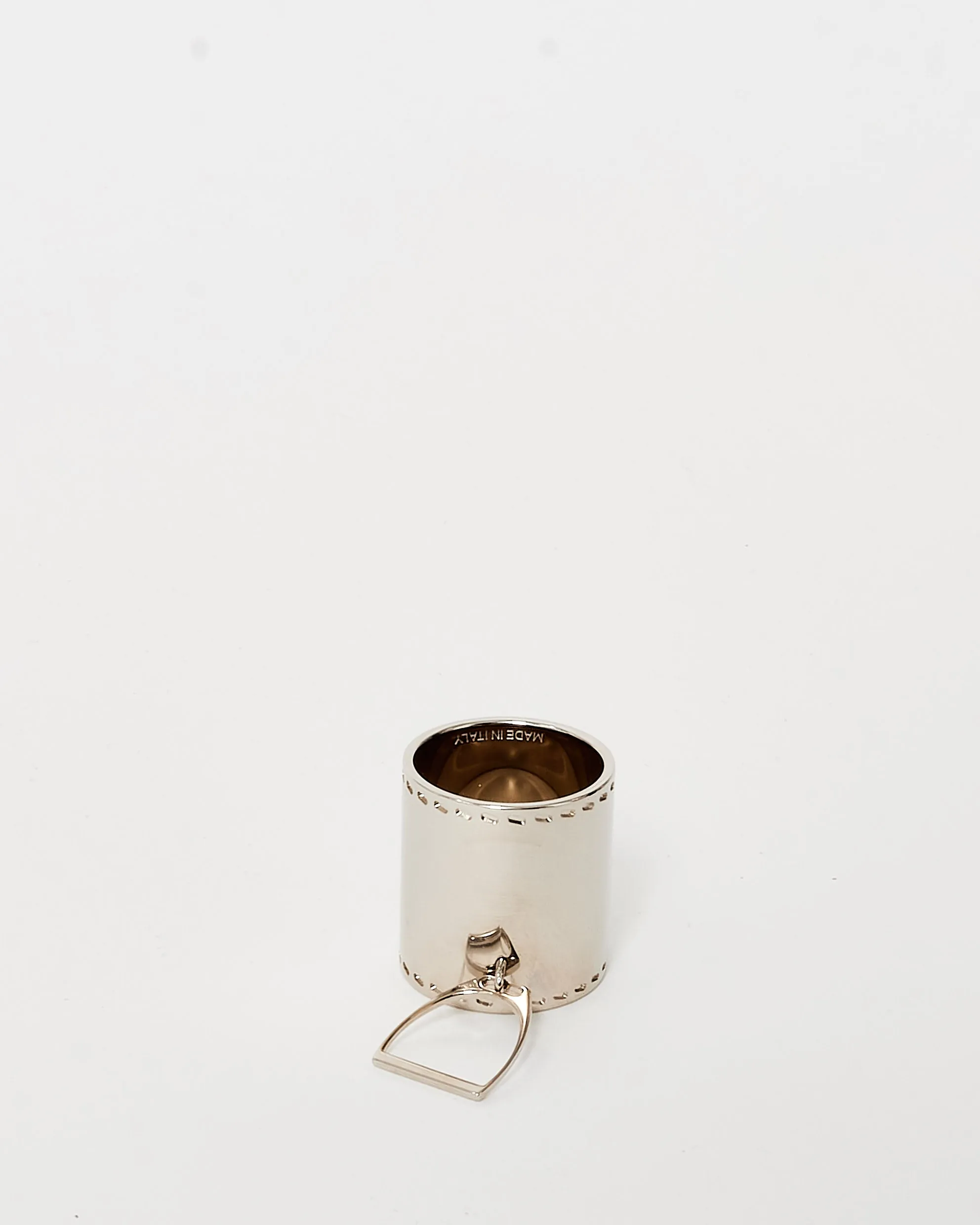 Hermès Silver Stirrup Scarf Ring