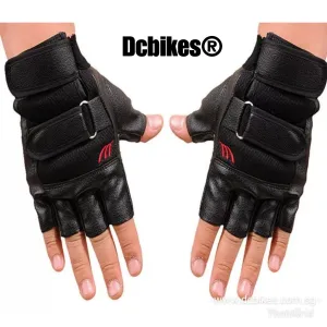 Hi Quality PVC Leather Half Finger Protective Gloves