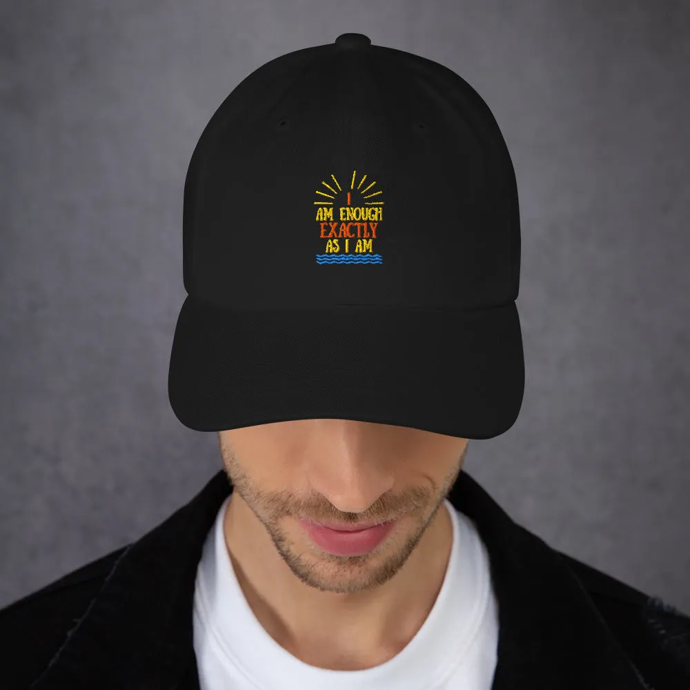 I AM ENOUGH Inspired Vintage Embroidered 6-Panel Low-Profile Dad Hat