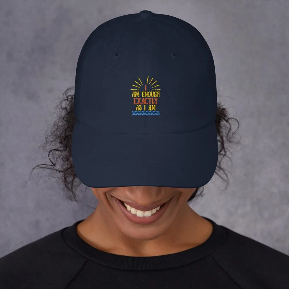 I AM ENOUGH Inspired Vintage Embroidered 6-Panel Low-Profile Dad Hat