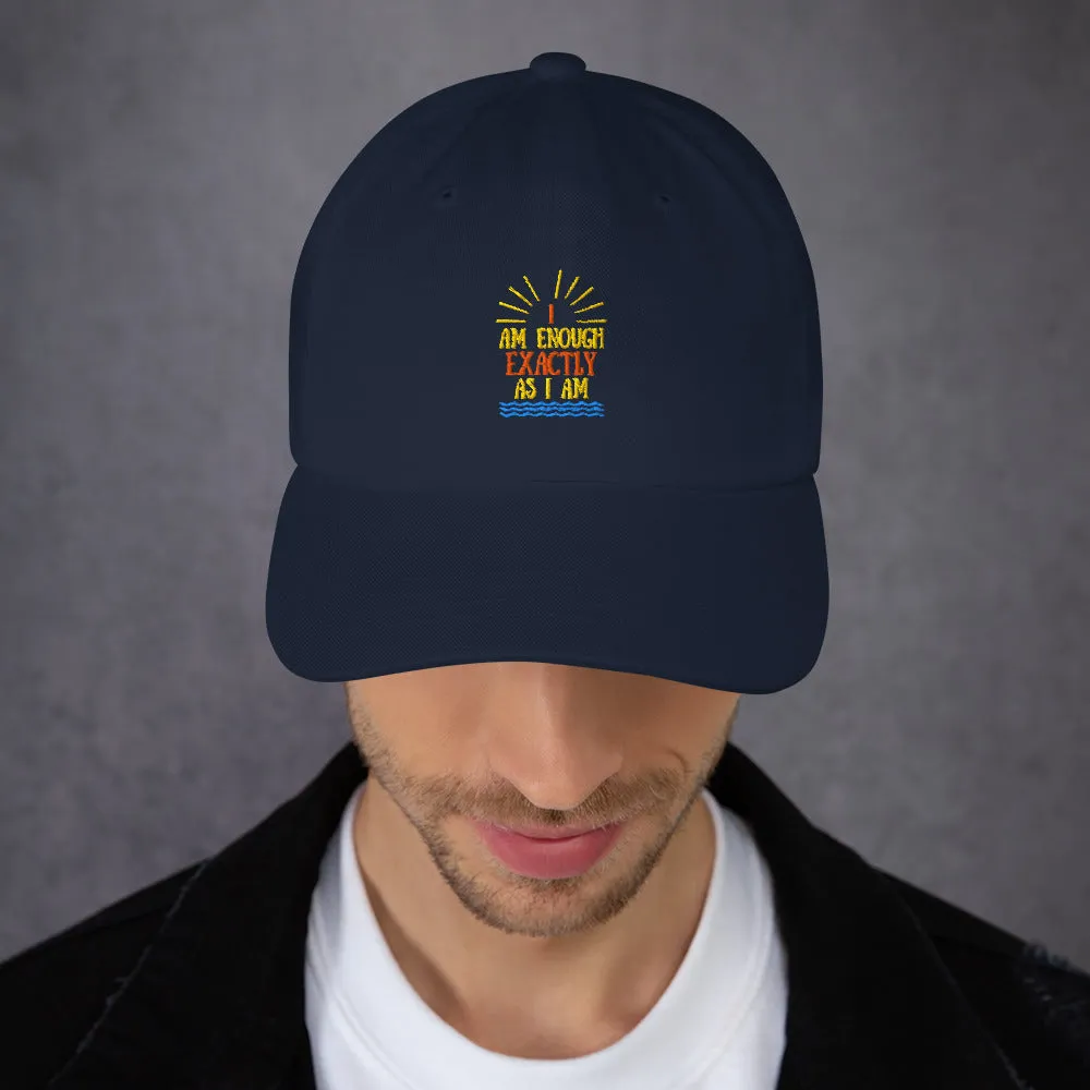 I AM ENOUGH Inspired Vintage Embroidered 6-Panel Low-Profile Dad Hat