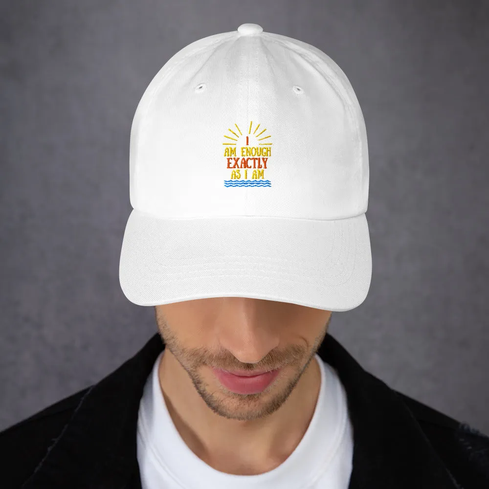 I AM ENOUGH Inspired Vintage Embroidered 6-Panel Low-Profile Dad Hat