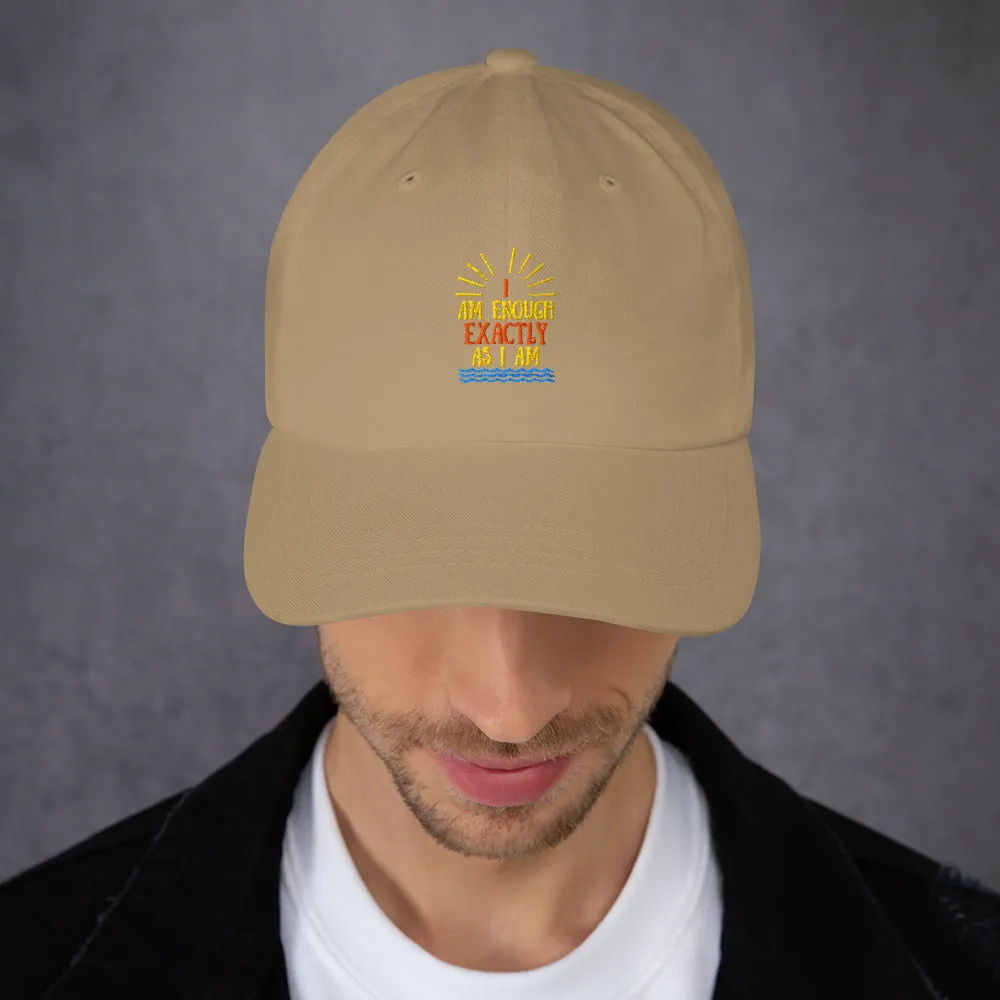 I AM ENOUGH Inspired Vintage Embroidered 6-Panel Low-Profile Dad Hat