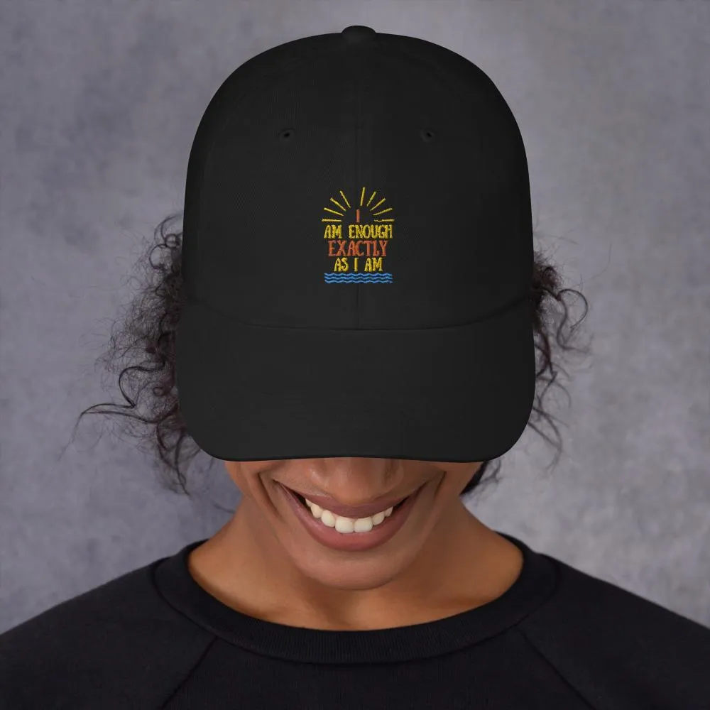 I AM ENOUGH Inspired Vintage Embroidered 6-Panel Low-Profile Dad Hat