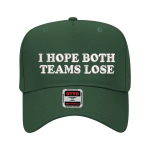 I Hope Both Teams Lose Solid Baseball Cap