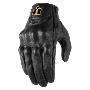 Icon Pursuit Classic Perforated Mens Motorcycle Short Leather Glove -