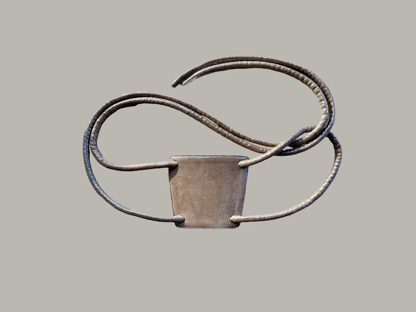 Infinite Trapezoid Belt Black Leather