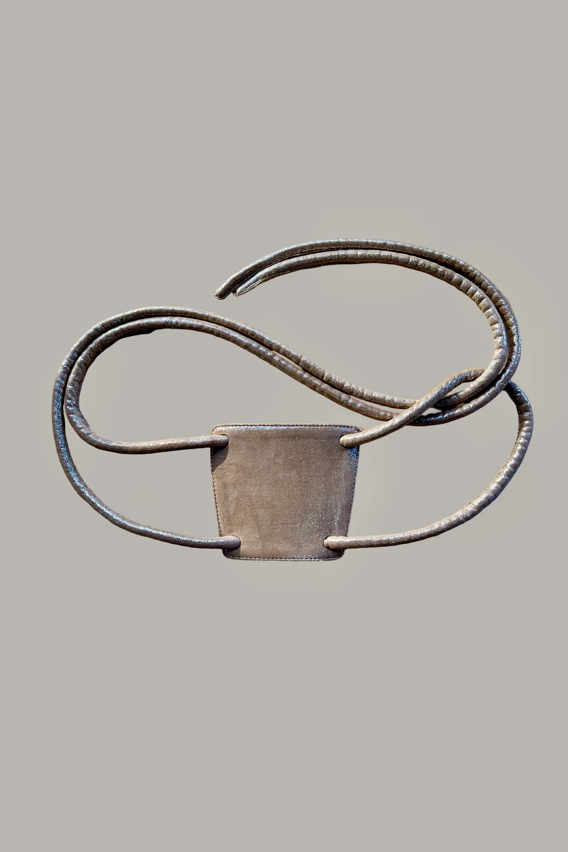 Infinite Trapezoid Belt Black Leather