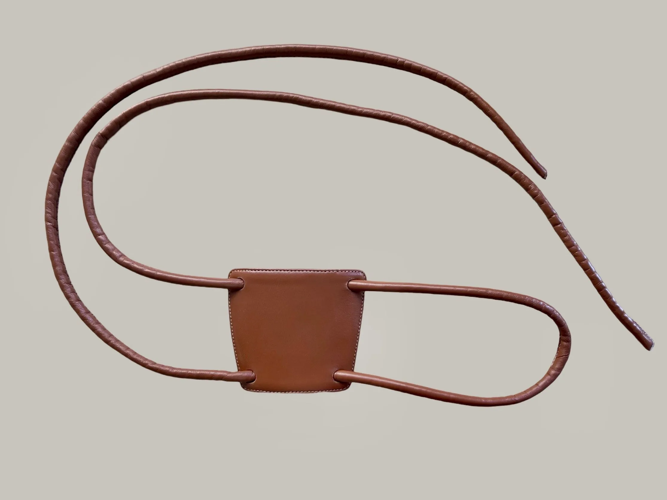 Infinite Trapezoid Belt Black Leather