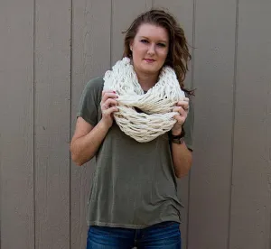 Infinity Scarf "Off White" Thick/Bulky