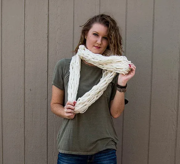 Infinity Scarf "Off White" Thick/Bulky