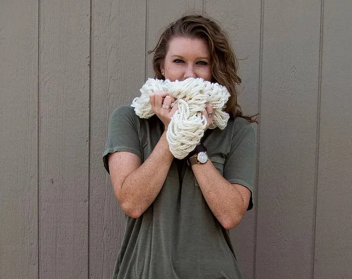 Infinity Scarf "Off White" Thick/Bulky