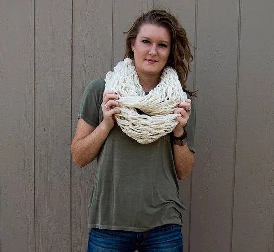 Infinity Scarf "Off White" Thick/Bulky