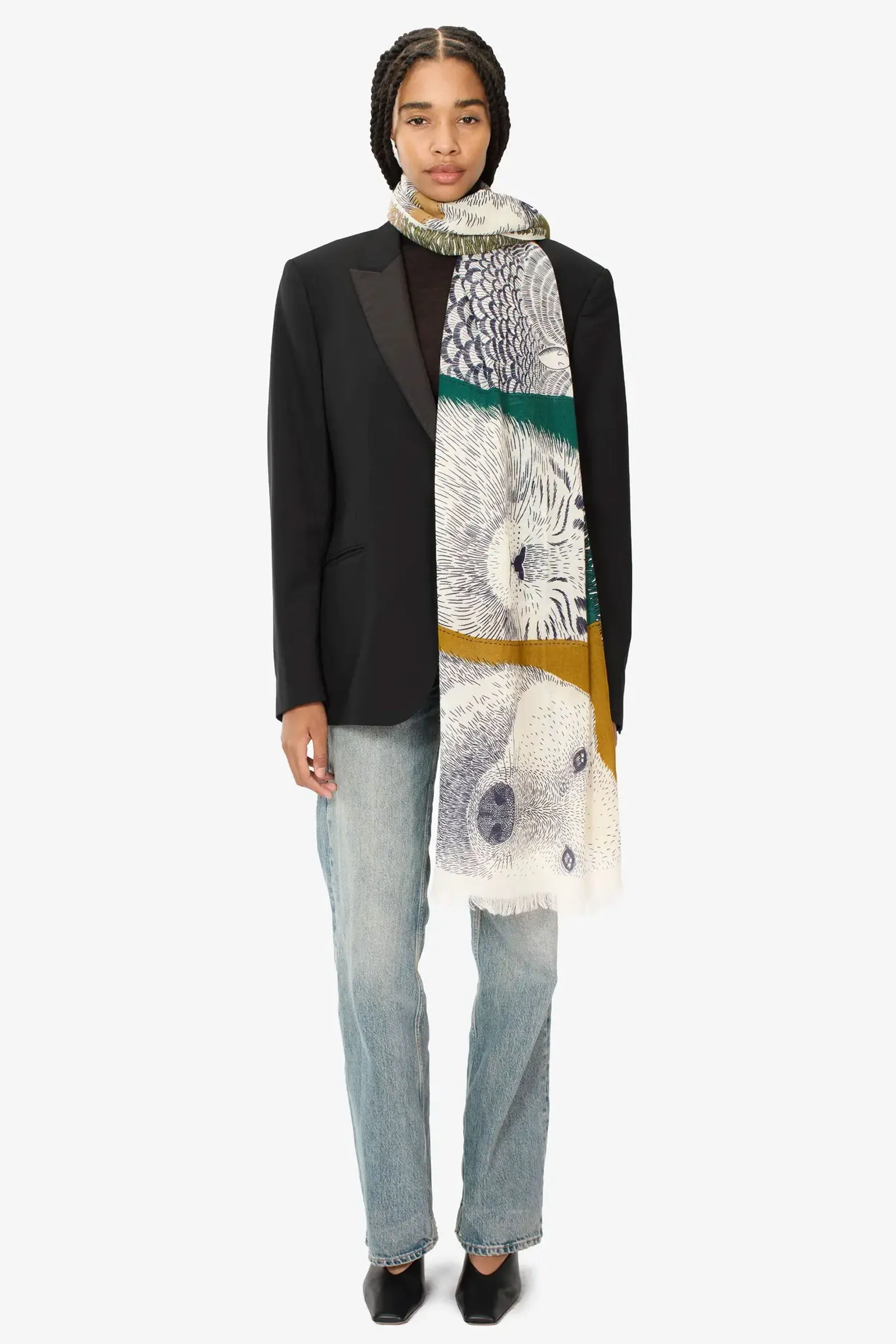 Inoui Editions Freres Scarf in Green