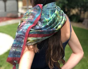 Jellyfish Italian Silk Cotton  70 x 180 cm