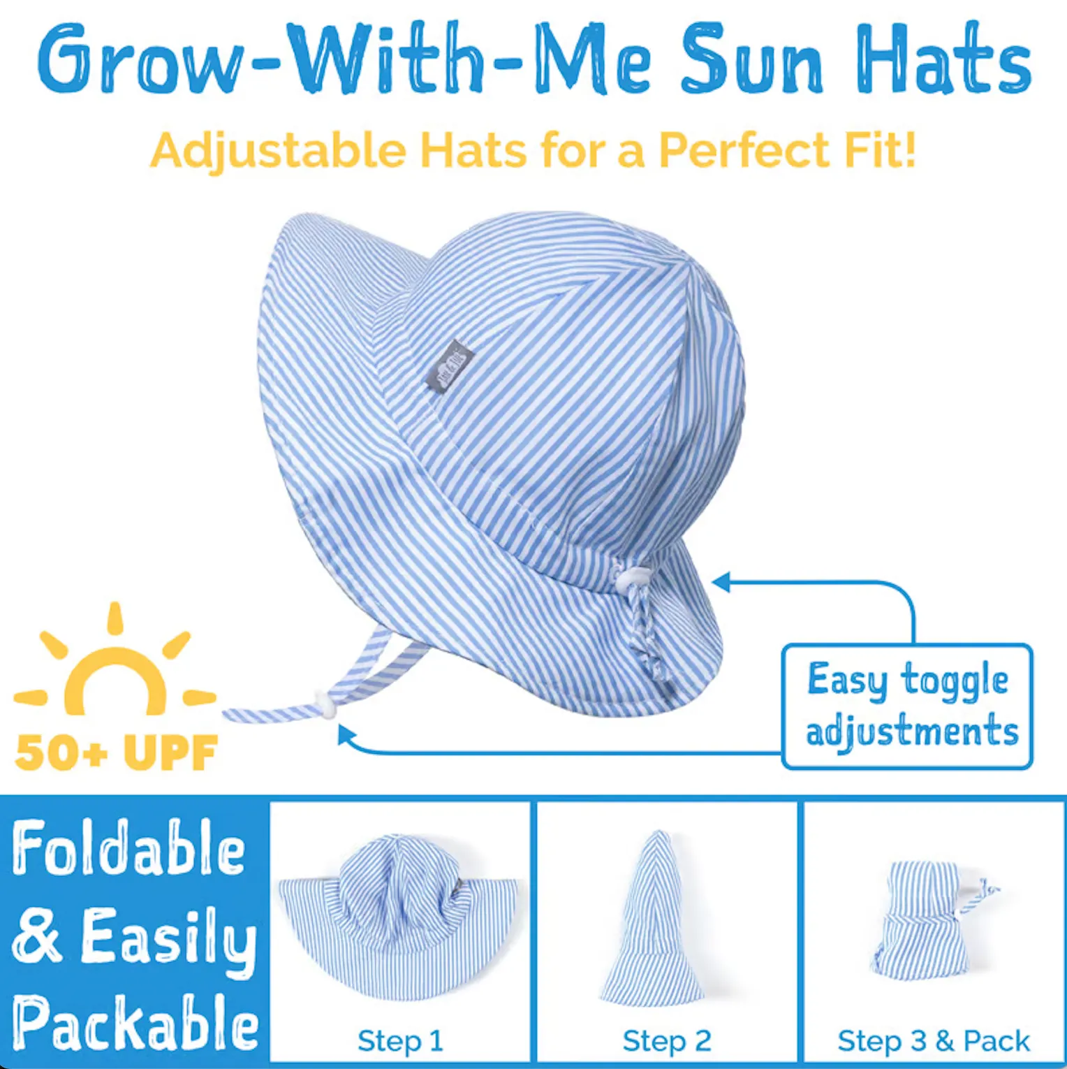 Kids Cotton Floppy Hats | Yellow Flower
