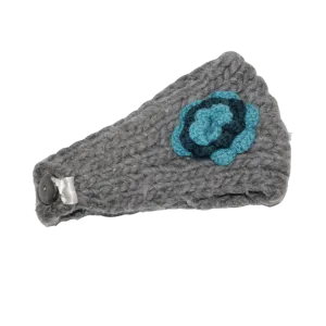 Knitted Headband with Flower