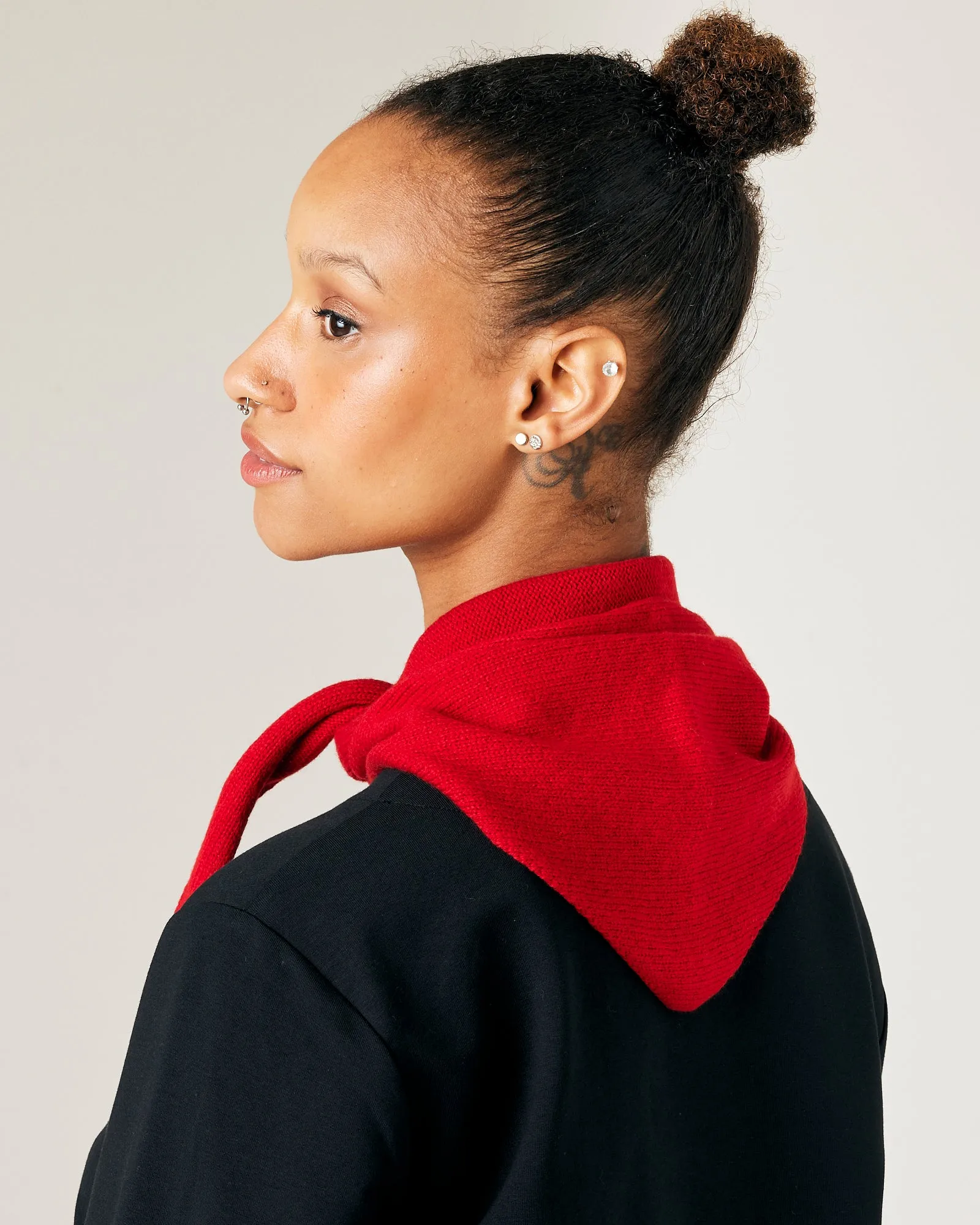 Knitted Neckerchief - Ruby