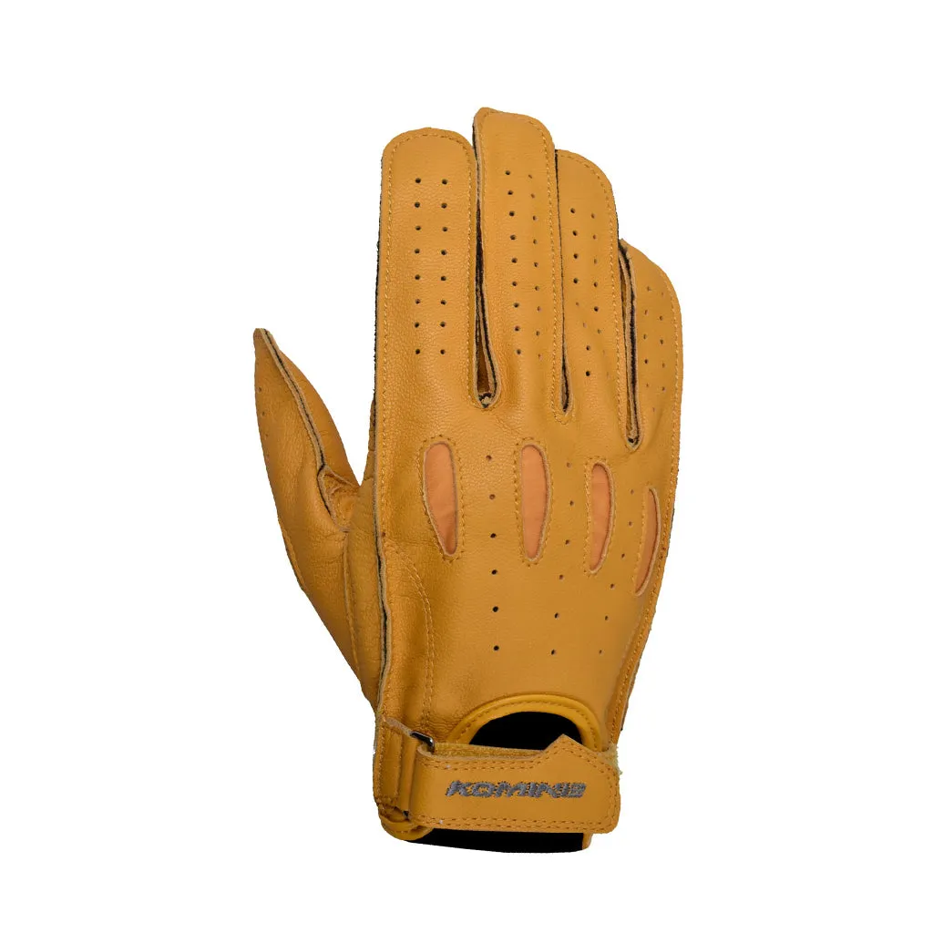 KOMINE GK-161 VINTAGE SHORT MOTORCYCLE LEATHER GLOVES