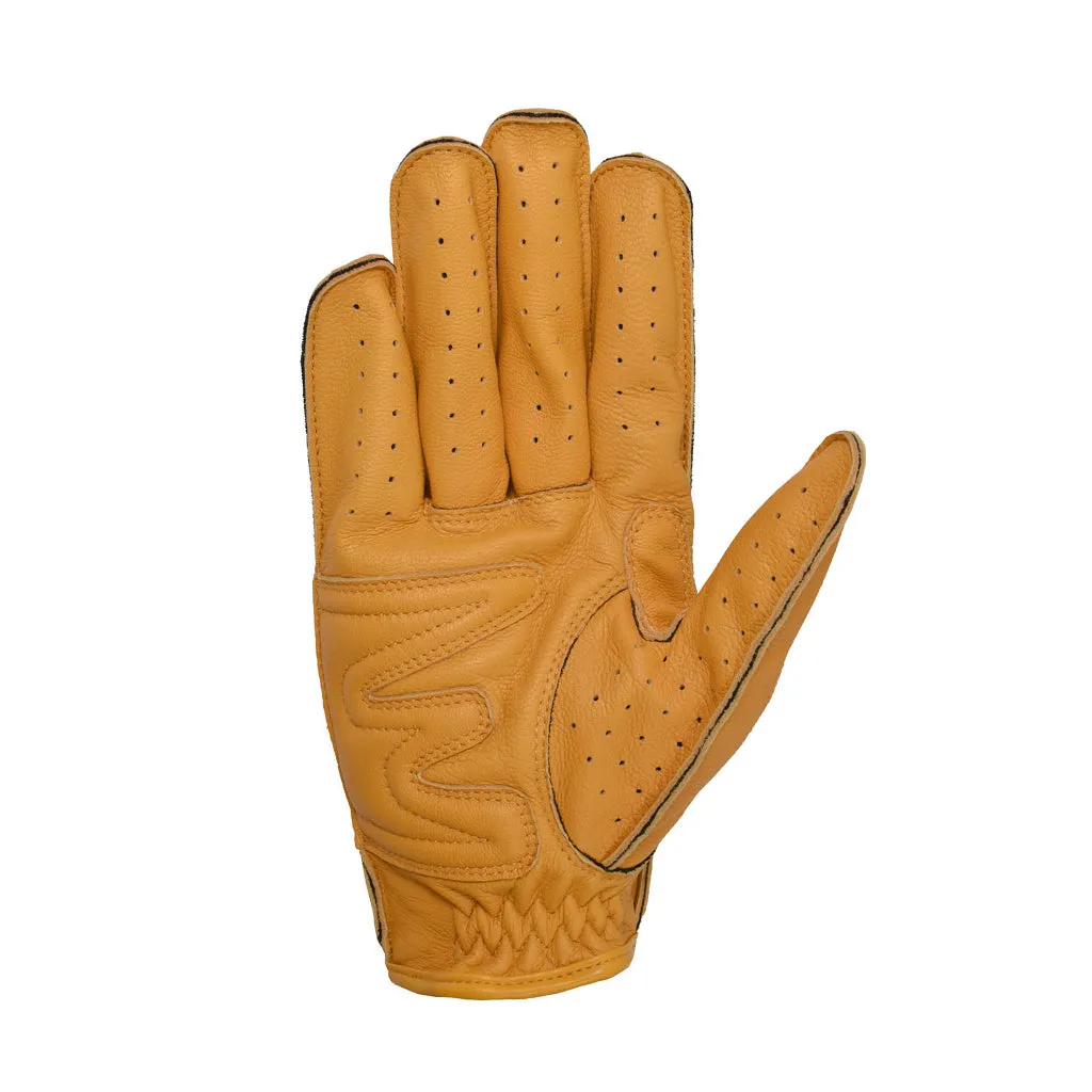 KOMINE GK-161 VINTAGE SHORT MOTORCYCLE LEATHER GLOVES