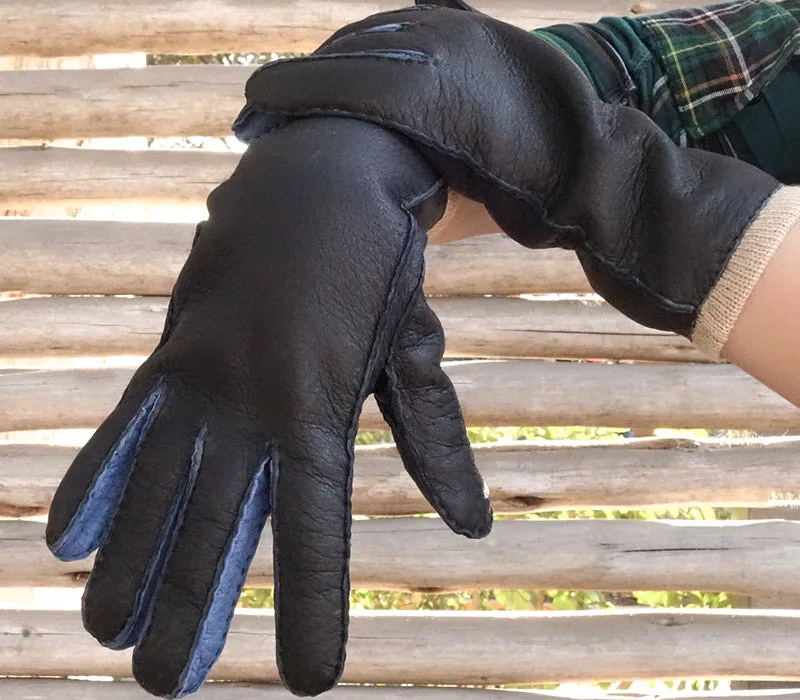 Kostas - Peccary leather gloves - men